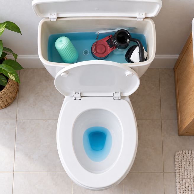 Whooshie magnetic toilet cleaning process